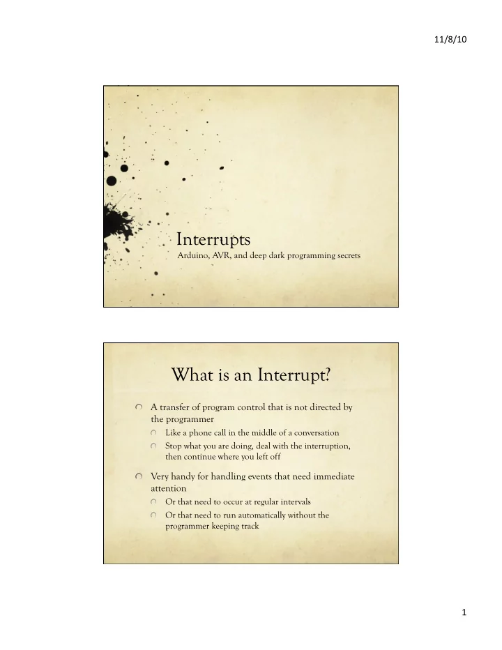 interrupts