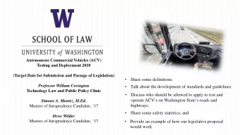 Share some definitions.    Professor William Covington  Talk about the development of standards