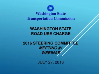 WEBINAR AGENDA  Welcome and introduction of new SC Members and  Project Team  Update on