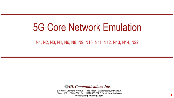 5g core network emulation