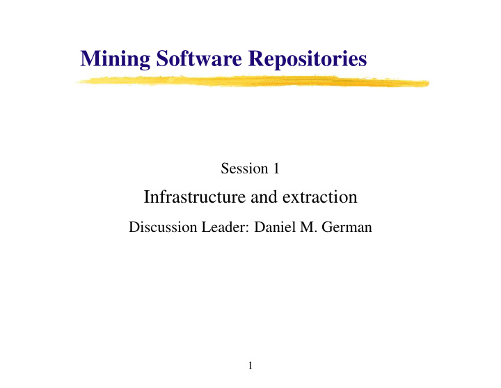 mining software repositories