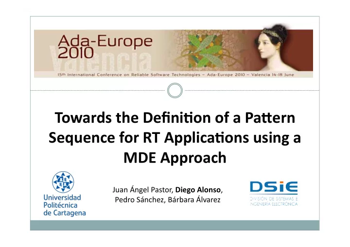 towards the defini0on of a pa3ern sequence for rt