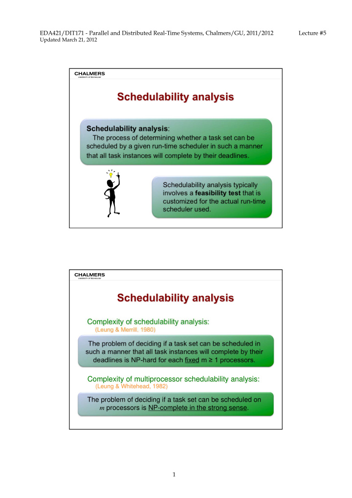 schedulability analysis