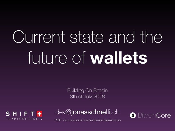 current state and the future of wallets