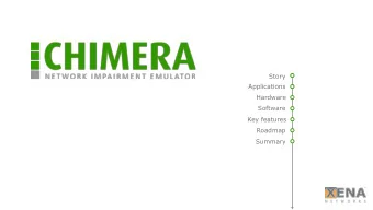 Story  Applications  Hardware  Software  Key features  Roadmap  Summary  Story  Story  Applications