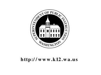 http:/ / www.k12.wa.us  Class of 2010  State assessment overview  June 16, 2010  State