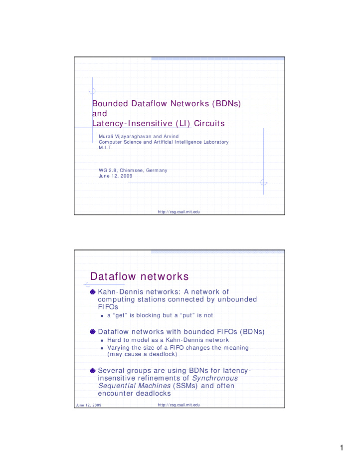 dataflow networks