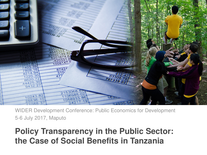 policy transparency in the public sector the case of