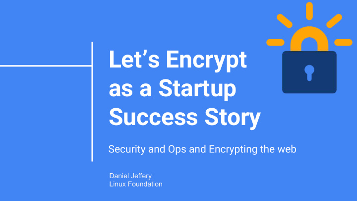 let s encrypt as a startup success story