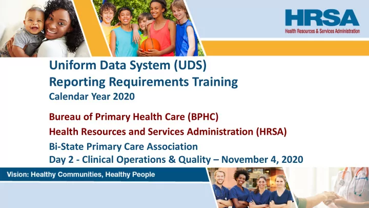 uniform data system uds reporting requirements training