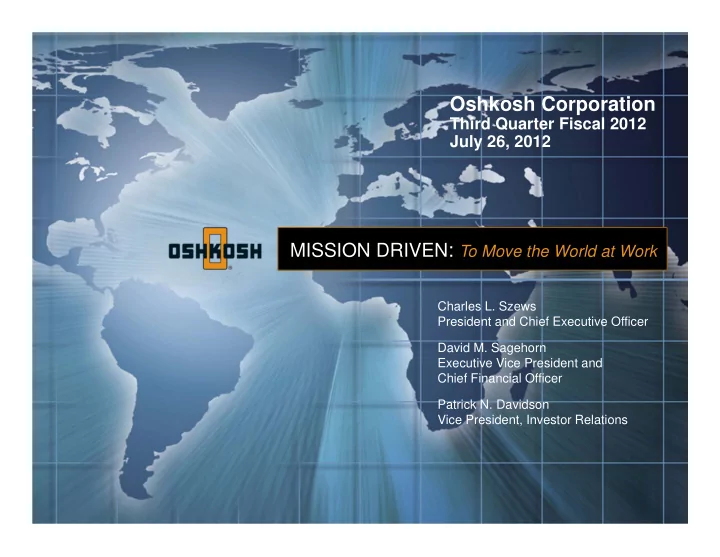 oshkosh corporation