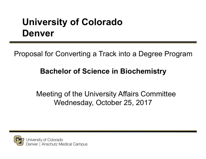 university of colorado denver