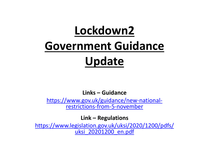 government guidance