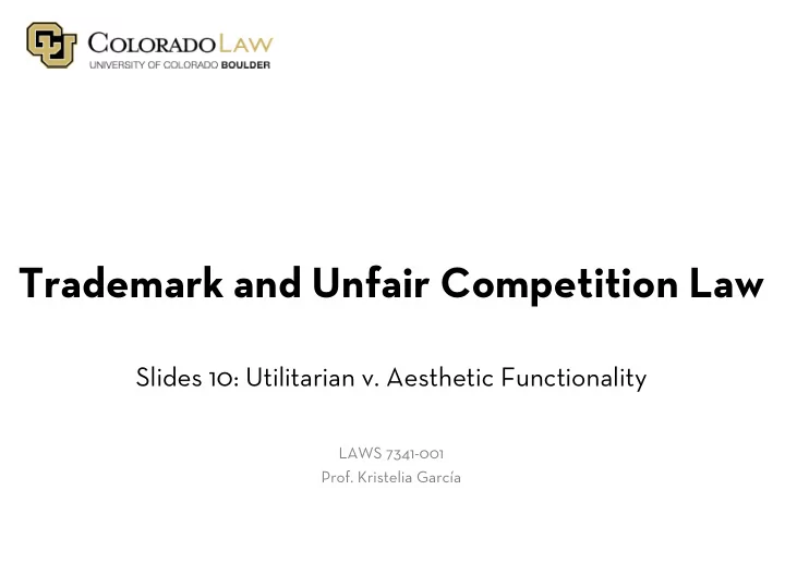 trademark and unfair competition law