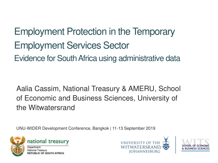 employment protection in the t emporary