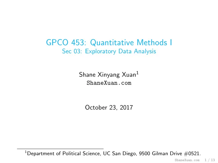 gpco 453 quantitative methods i