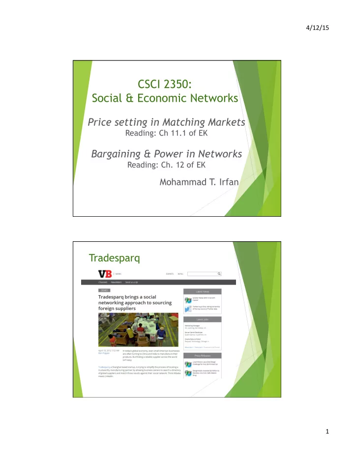 csci 2350 social economic networks