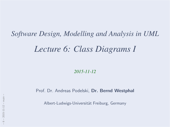 lecture 6 class diagrams i