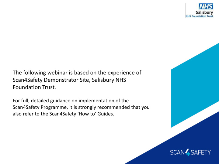 scan4safety demonstrator site salisbury nhs