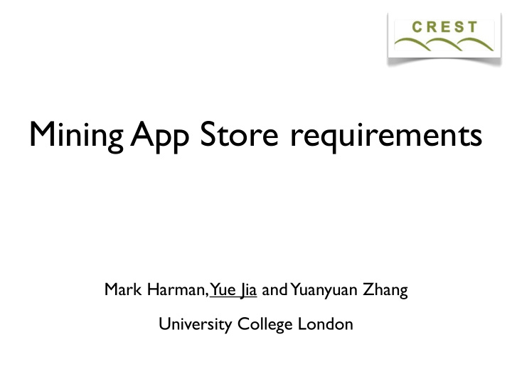 mining app store requirements