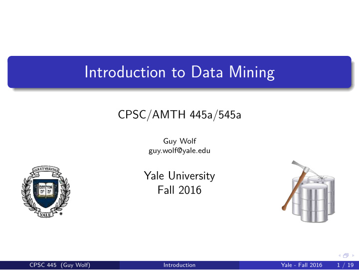 introduction to data mining