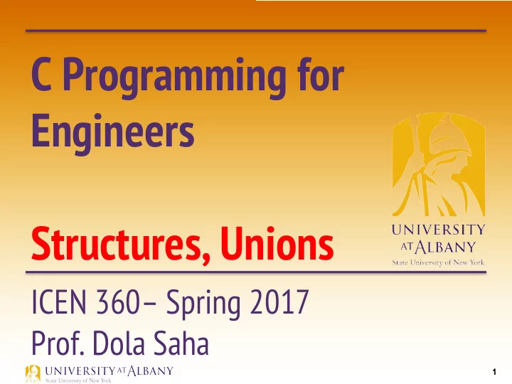 c programming for engineers structures unions