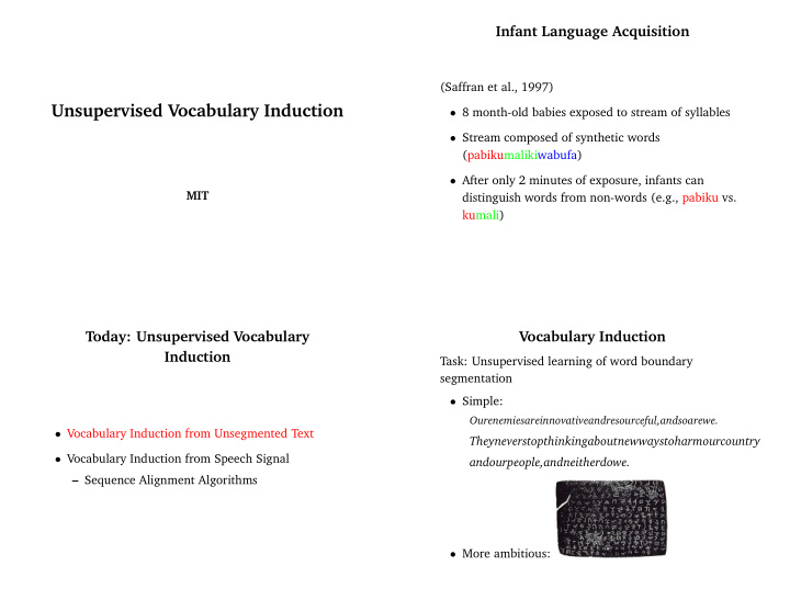 unsupervised vocabulary induction