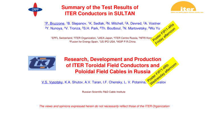 poloidal field cables in russia
