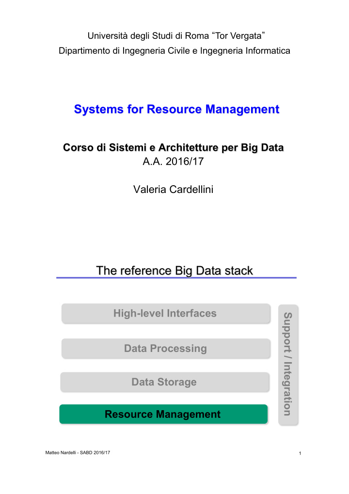 systems for resource management