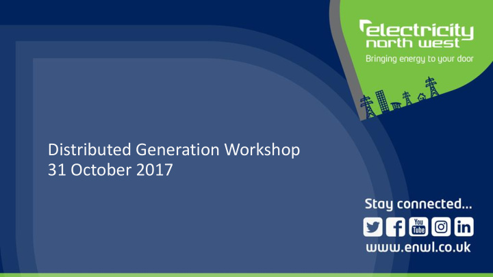 distributed generation workshop