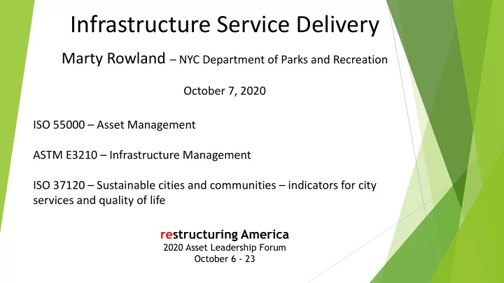 infrastructure service delivery