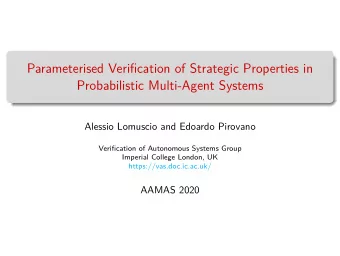 Parameterised Verification of Strategic Properties in  Probabilistic Multi-Agent Systems  Alessio