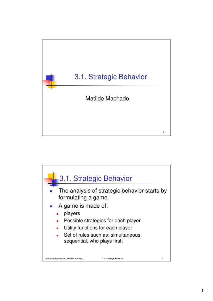 3 1 strategic behavior