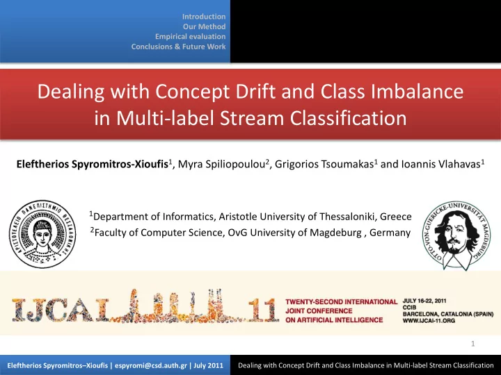 in multi label stream classification