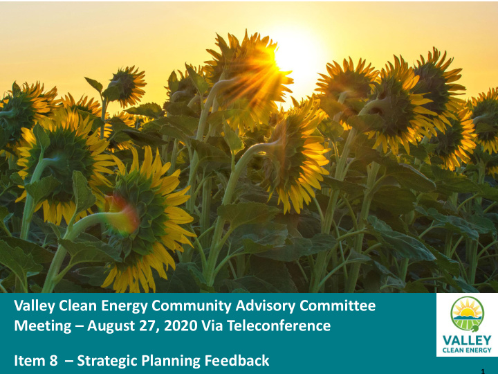 valley clean energy community advisory committee meeting