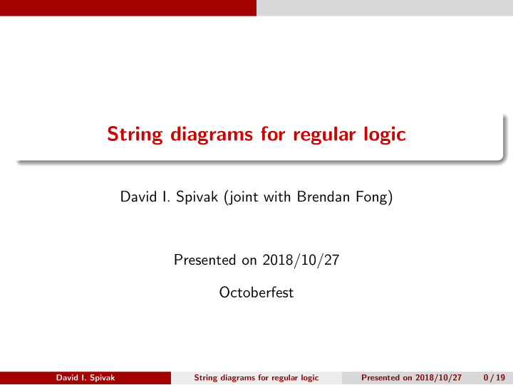 string diagrams for regular logic