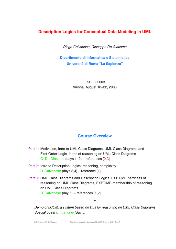 description logics for conceptual data modeling in uml