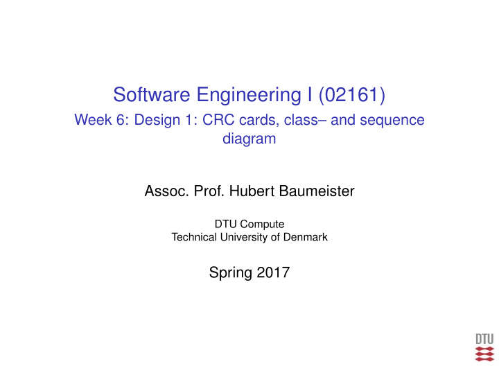 software engineering i 02161