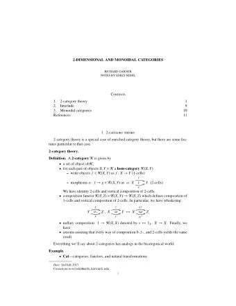 2-DIMENSIONAL AND MONOIDAL CATEGORIES  RICHARD GARNER