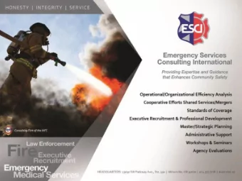 Moving Forward or Falling Back:  Planning For Your Fire Departments Future  Lane Wintermute,