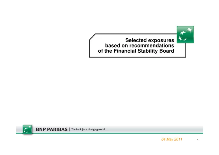 selected exposures based on recommendations of the