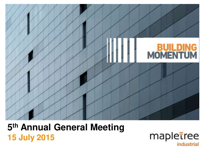 5 th annual general meeting