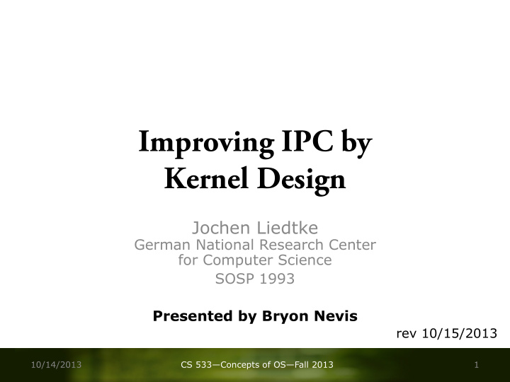kernel design
