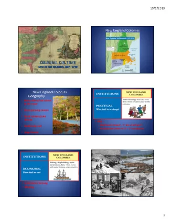 New England Colonies