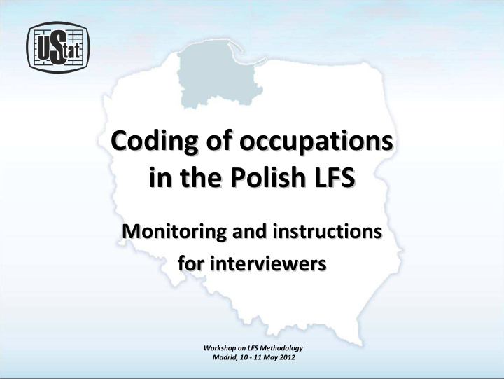 coding of occupations coding of occupations in the polish