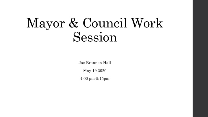 mayor council work