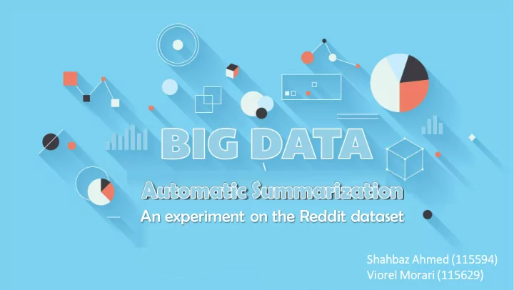 an experiment on the reddit dataset