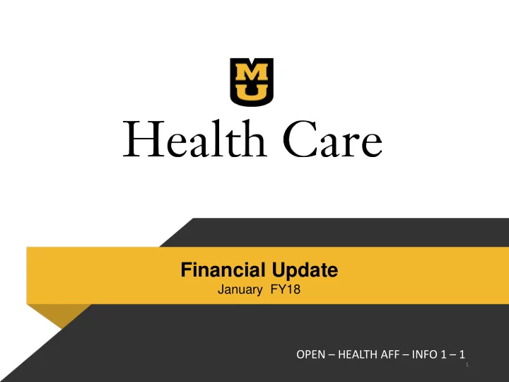 financial update