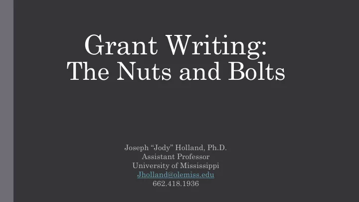 grant writing
