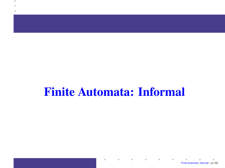 finite automata informal